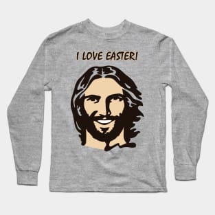 I love Easter - Jesus Meme Design Long Sleeve T-Shirt